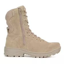 Bota Coturno Tatico Militar Dois Ziper Areia 8110