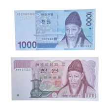 Cedulas Da Coreia Do Sul 1.000 Won 1983/2007 Fe