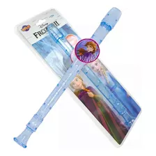 Frozen Flauta Infantil Azul Com Glitter - Anna Disney Toyng