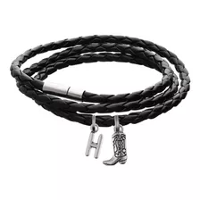 Pulsera Bota Vaquera Brazalete Dije Botines Cowboy Letra 