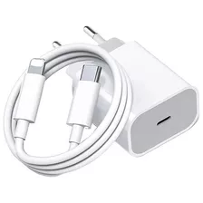 Cubo De Carga 20w + Cable Usb-c 2m Para iPhone 11 12 13