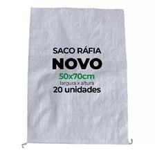 Kit 20 Sacos De Ráfia Novos 50x70 Entulhos, Ração Etc 40kg