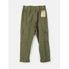 Calça Infantil Animê Menina Verde Cargo Lançamento