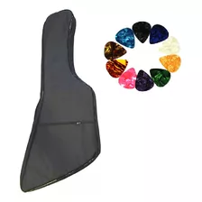 Bag Luxo Almofadada Guitarra Explorer + Brindes Palhetas