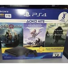 Consola Playstation 4 Slim + 3 Juegos Hit