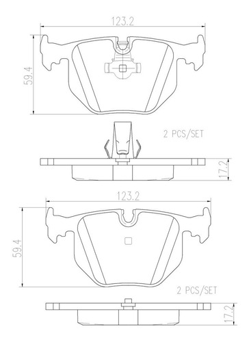 Set-4 Balatas Ceramica Traseras Bmw M5 4.9l V8 00/03 Brembo Foto 2