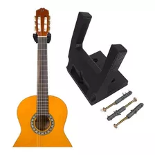 Suporte Para Violão Guitarra Ukulelê Com Espuma Para Parede Cor Preto