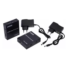 Kit Com 2 Unidades Extensor Hdmi 120 Metros Amplificado Rj45