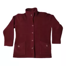 Saco Campera Polar Bordo Con Botones Mujer 