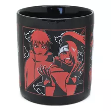 Caneca Em Porcelana Naruto Akatsuki Quinteto 330 Ml Vermelho