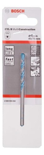 Mecha Widia Multiconstruccion Bosch 4mm Pared Ceramic Metal