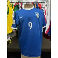 Camisa Brasil Copa Do Mundo 2006 Azul Ronaldo 9 Oficial