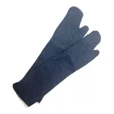 Par Luva Padeiro Térmica 70cm Padaria Grafatex (350 Graus) Cor Azul Mão De Gato