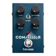 Pedal De Efeito Fuhrmann Compressor Cm10 Azul-escuro