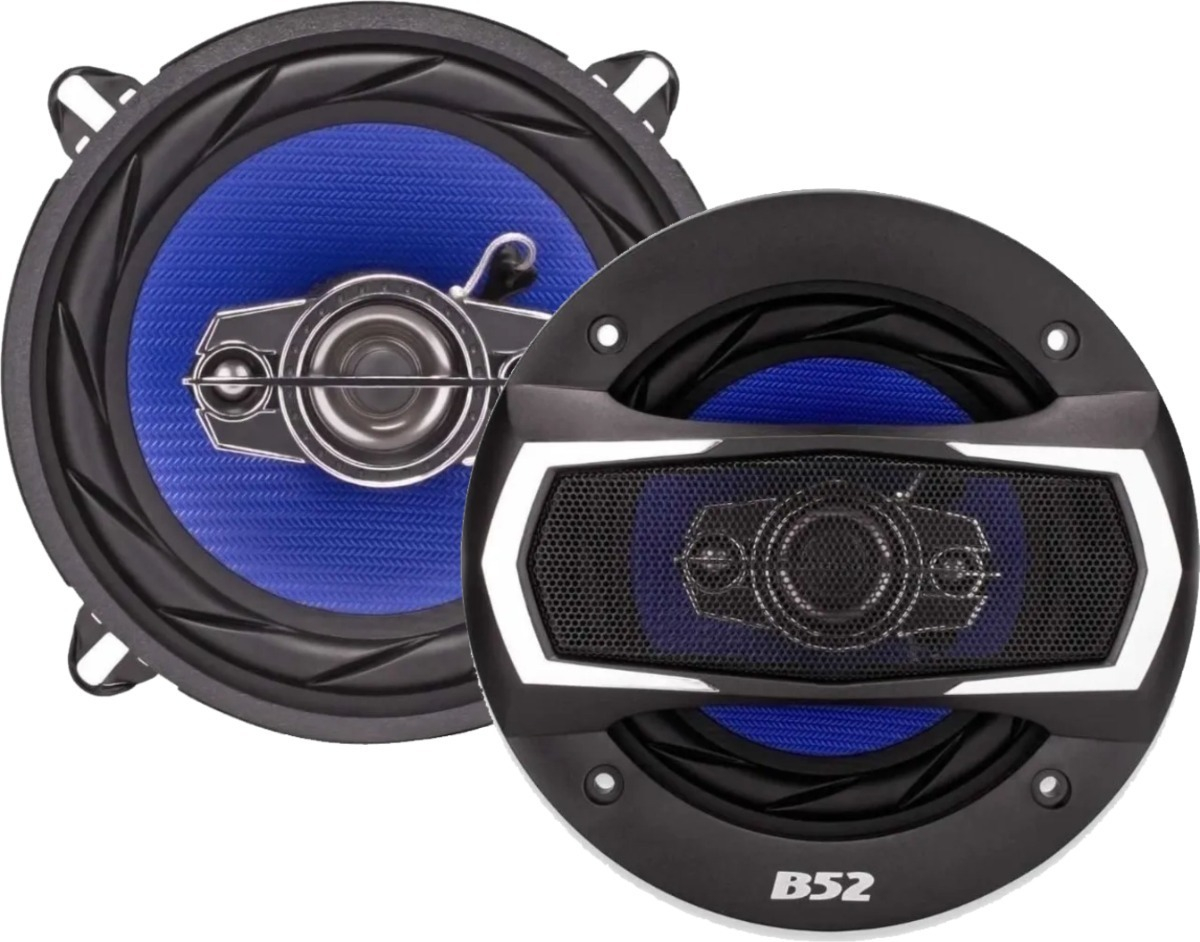 Parlantes 5 Pulgadas B52 Wa-5162 4 Vias 300w Par Auto Color Negro Y Azul