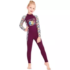 Traje De Baño De Cuerpo Completo Para Niñas Talla S