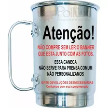 Caneca 400ml De Alumínio P/ Sublimação - Kit 100 Unid