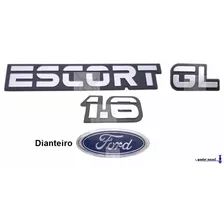 Emblema Escort 1.6 Gl + Ford - 1987 À 1992 - Modelo Original