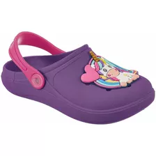 Babuche Infantil Chinelo Calce Fácil Unicornio Bebe Menina