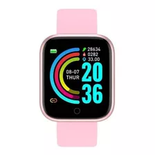 Relogio Inteligente Smartwatch D20 Rose + Fone Bluetooth