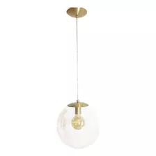 Pendente Redondo Esfera Cristal 30cm Dourado Madelustre 110v/220v