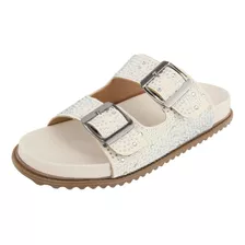 Sandalia Birken Feminina Com Fivela Brilho Strass