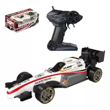 Carrinho Formula 1 Controle Profissional Com Luzes E Fumaça Cor Branco Personagem F1