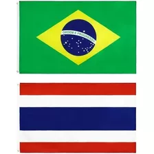 Bandeira Tailândia Brasil 90 Cm X 150 Cm Envio Imediato