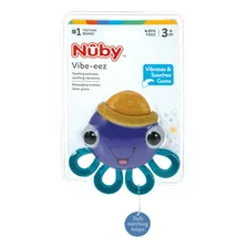 Mordedor Nûby Vibe-eez 3m+ Octopus Vibra Suavemente Gengiva