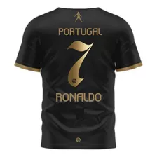 Camiseta Cr7 Portugal Dorada Conmemorativa