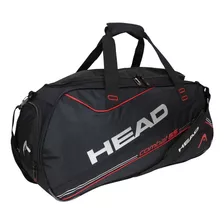 Bolso Deportivo New Combat 55 Negro Rojo Head 