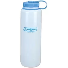 Botella De Agua Nalgene Hdpe Sin Bpa, Blanca, 48 Oz