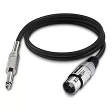 Cabo P10 Stereo X Xlr Fêmea 3 Metros - Balanceado - Niquel