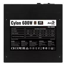 Fuente De Poder Aerocool Cylon Rgb 600w 80+ Bronce Oem