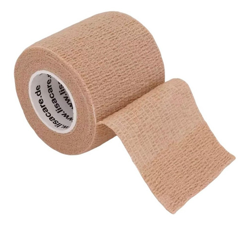 Bandagem Elástica Adesiva Flexível Atadura 5cm X 4,5m Bege