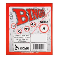 Cartela De Bingo Tamoio Jornal 100 Folhas - 360 Unidades