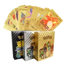 55 Cartas Pokémon Doradas Pikachu + Álbum Para 240 Cartas