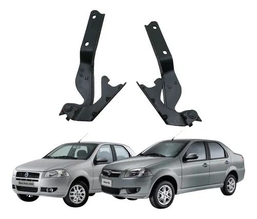 Par Braço Dobradiça Capo Fiat Palio Siena 1996 2011 Usado 1