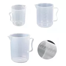 Set De 3 Tazas Medidoras 1 Litro, 500 Ml, 250 Ml Grabadas