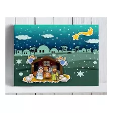 Quadro Decorativo Natalino Presepio Natal Infantil