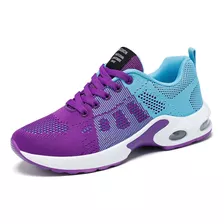 Zapatillas De Tenis Transpirable Color Block Moda Para Mujer