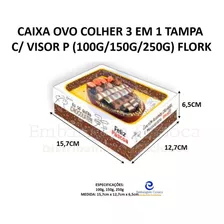 Caixa Ovo Colher 3 Em 1 Tampa C/ Visor P Flork