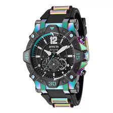 Reloj Invicta 40168 Para Hombres Negro Color De La Correa Iridiscente