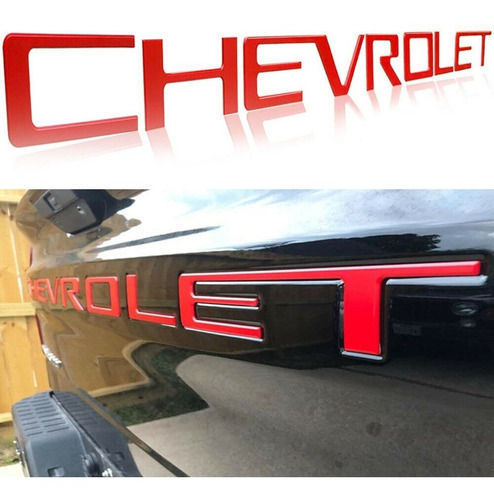 Emblema Calca 3d Chevrolet Silverado Cheyene Tapa 2019-22 Foto 2