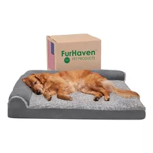  Cama Colchon Furhaven Mascota Comodidad Gris Perro Gato