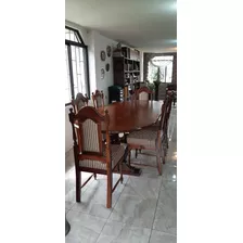 Vendo Hermoso Comedor Vintage De 8 Puestos. Madera Zeique