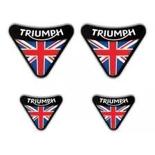 Kit Adesivo Escudo Resinado Moto Triumph England Uk (4 Und.)