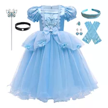 Vestido De Cenicienta Para Niñas Disfraz Princesa Para Halloween De Pascua Cosplay Infantil Fantasía Fiesta Cumpleaños