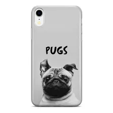 Capa De Celular Com Foto Pugs Fundo Cinza