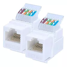 Ficha Jack Rj45 Auto Impacto Cat 6 Conector De Redes Pack X2